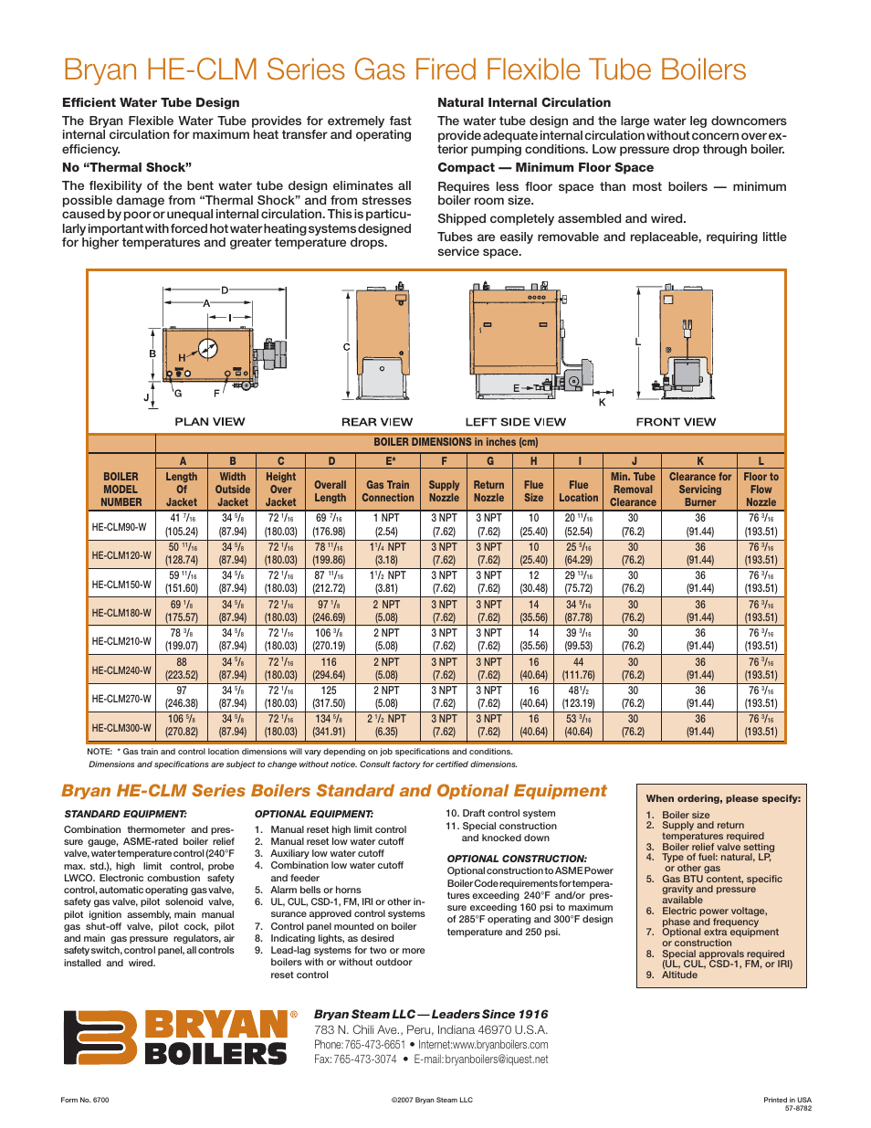 Bryan Boilers HE-CLM300-W-FDG User Manual | Page 2 / 2