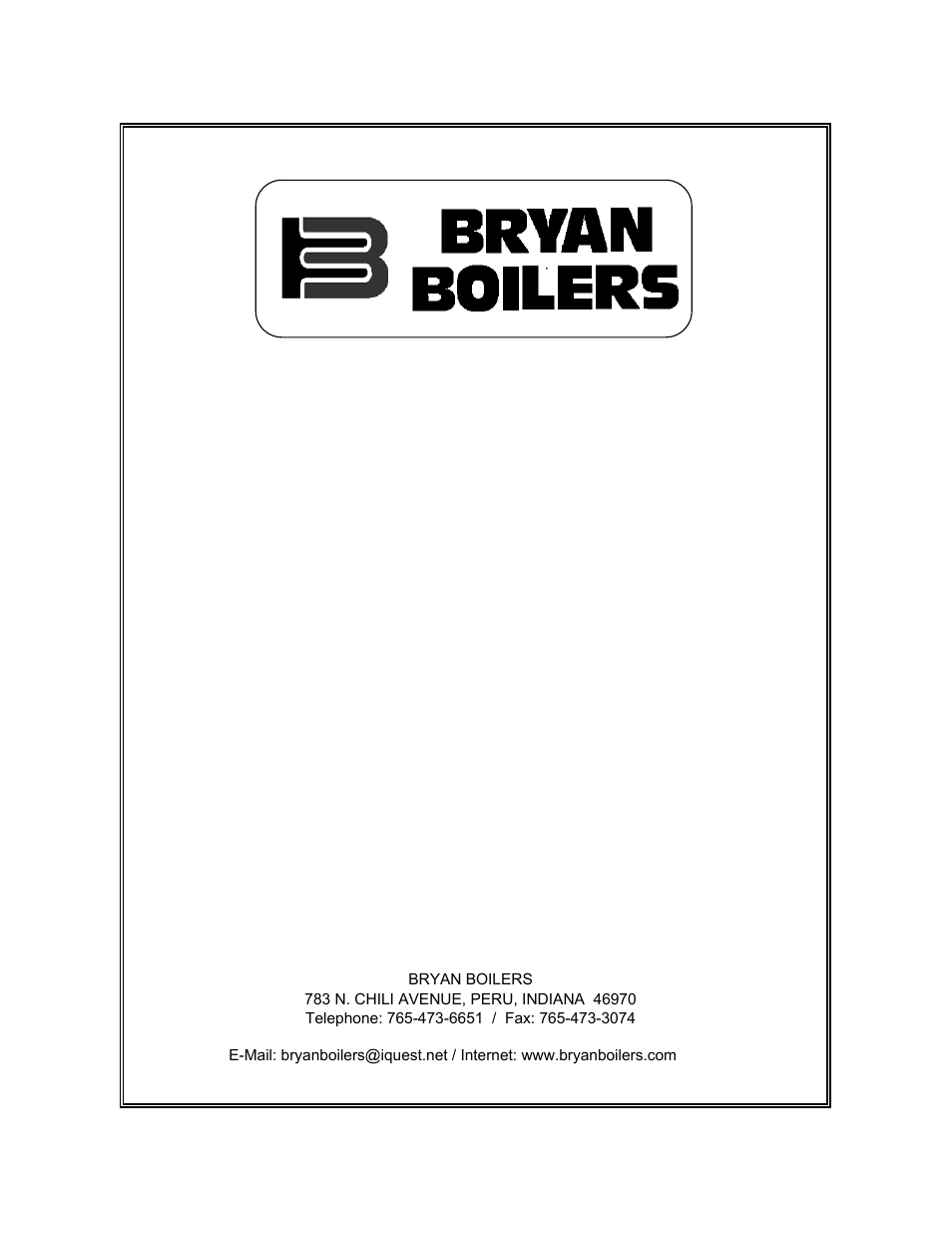 Bryan Boilers Forced Draft Steam Boilers User Manual | 37 pages