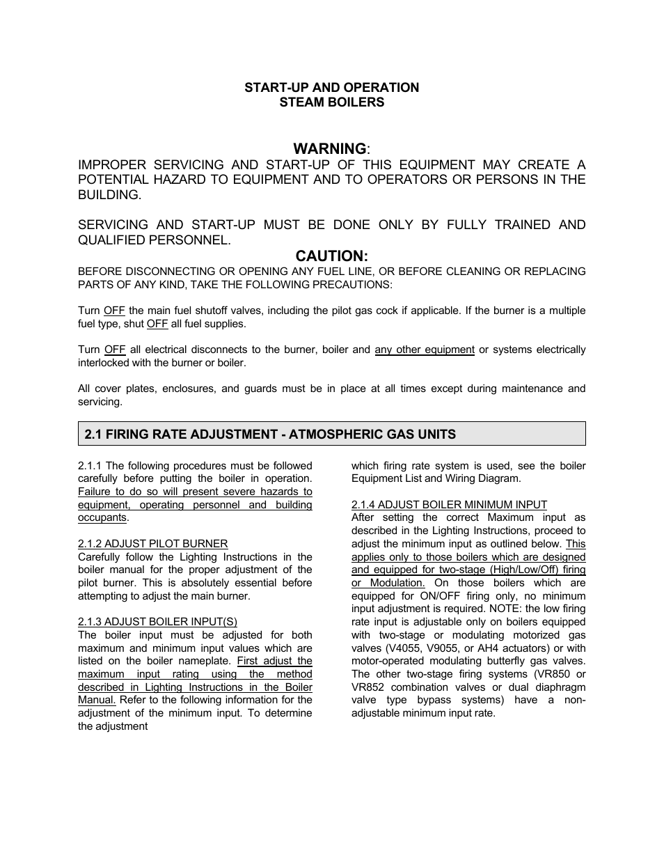 Bryan Boilers Forced Draft Steam Boilers User Manual | Page 22 / 37