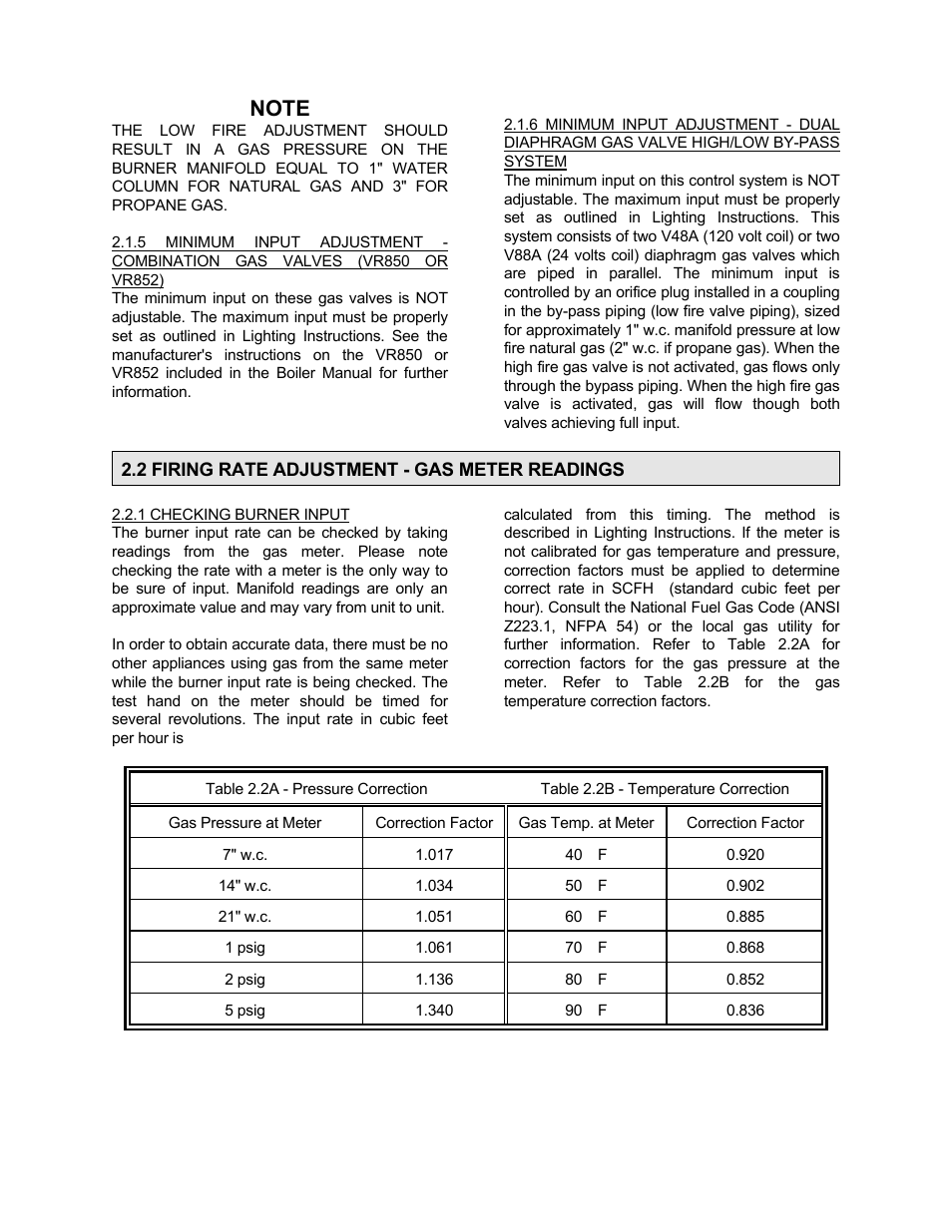 Note | Bryan Boilers Forced Draft Steam Boilers User Manual | Page 23 / 37