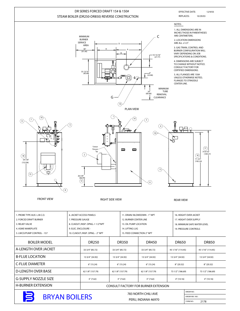 Bryan Boilers DR450 User Manual | 2 pages