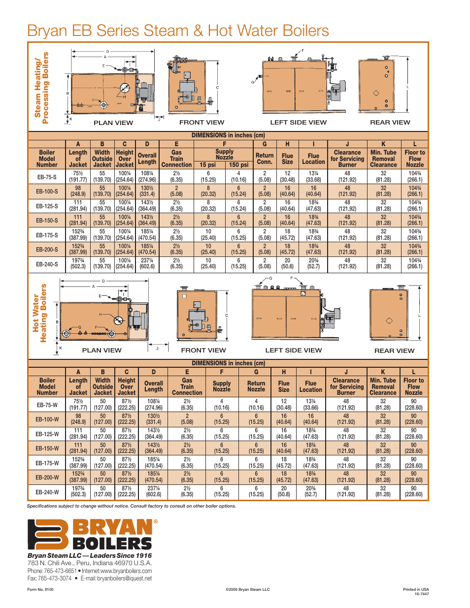 Bryan eb series steam & hot water boilers | Bryan Boilers EB-200-W-FDGO User Manual | Page 4 / 4