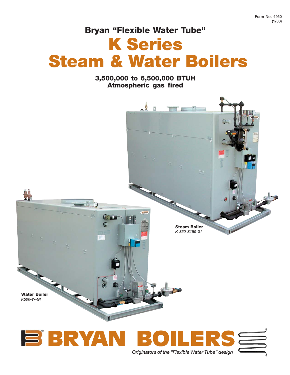 Bryan Boilers K500-W-GI User Manual | 4 pages