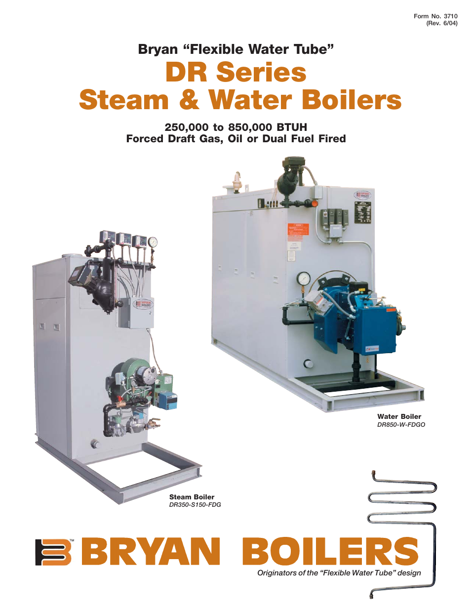 Bryan Boilers DR850-W-FDGO User Manual | 4 pages
