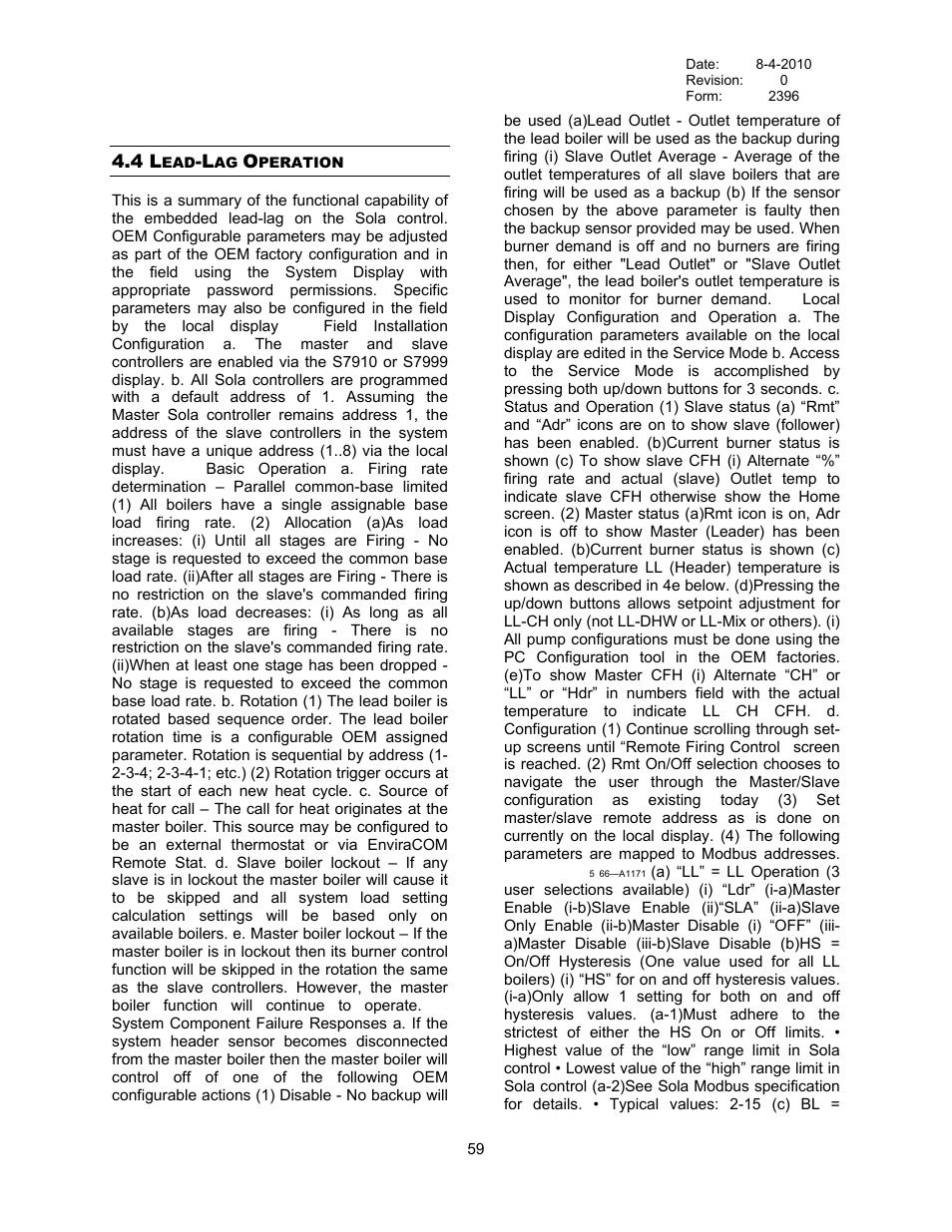Lead-lag operation, 4 lead-lag operation | Bryan Boilers Triple-Flex High Efficiency Boilers & 300 User Manual | Page 65 / 81