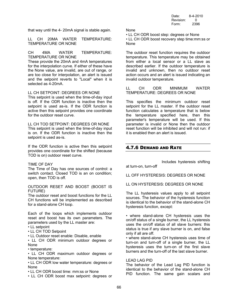 Demand and rate, 6 demand and rate | Bryan Boilers Triple-Flex High Efficiency Boilers & 300 User Manual | Page 72 / 81