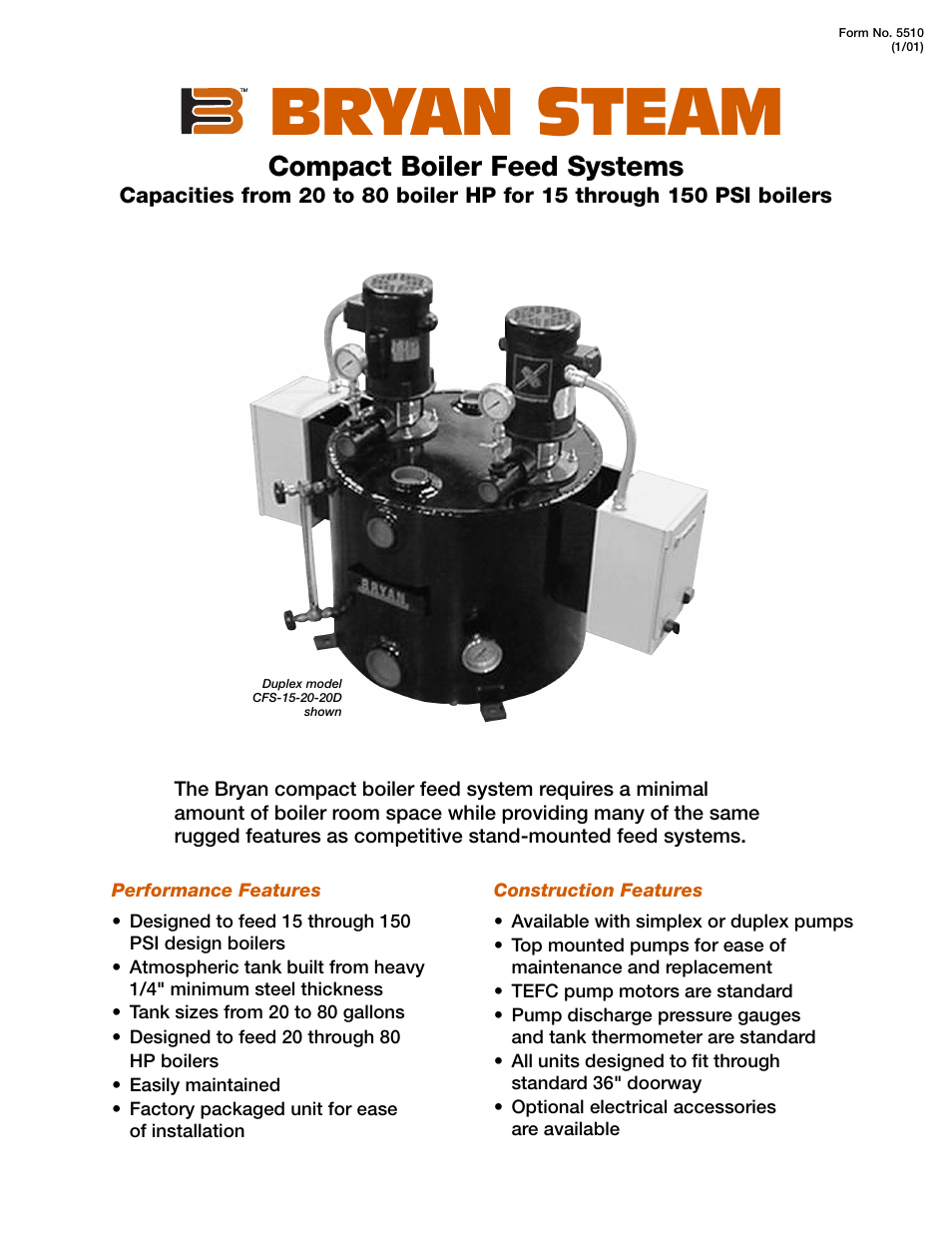 Bryan Boilers CFS-15-20-20D User Manual | 2 pages