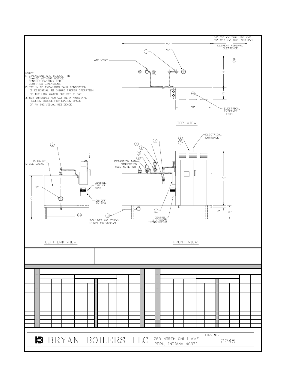 Bryan Boilers 150 psi User Manual | 1 page