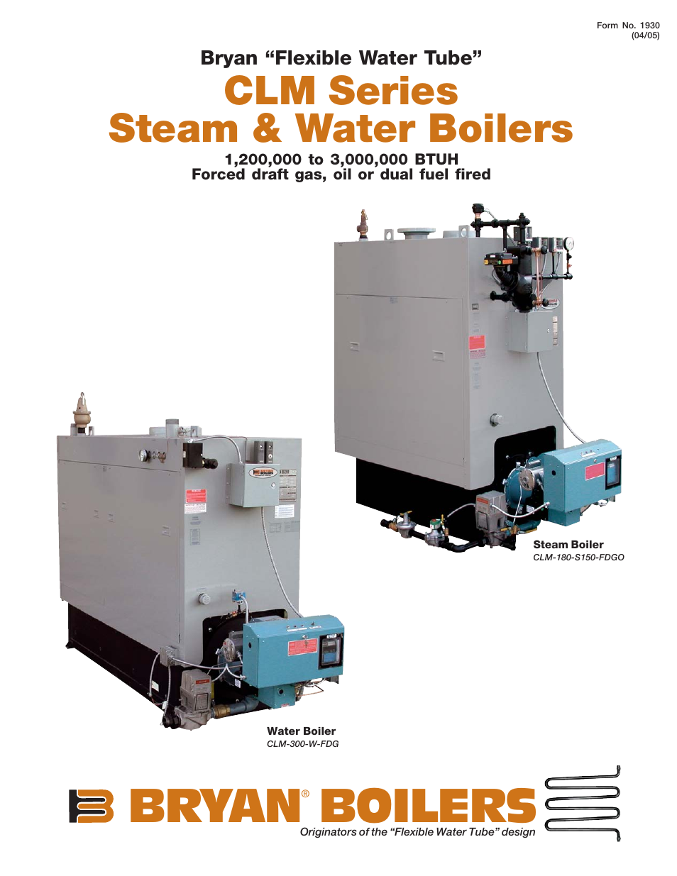 Bryan Boilers CLM Series User Manual | 4 pages