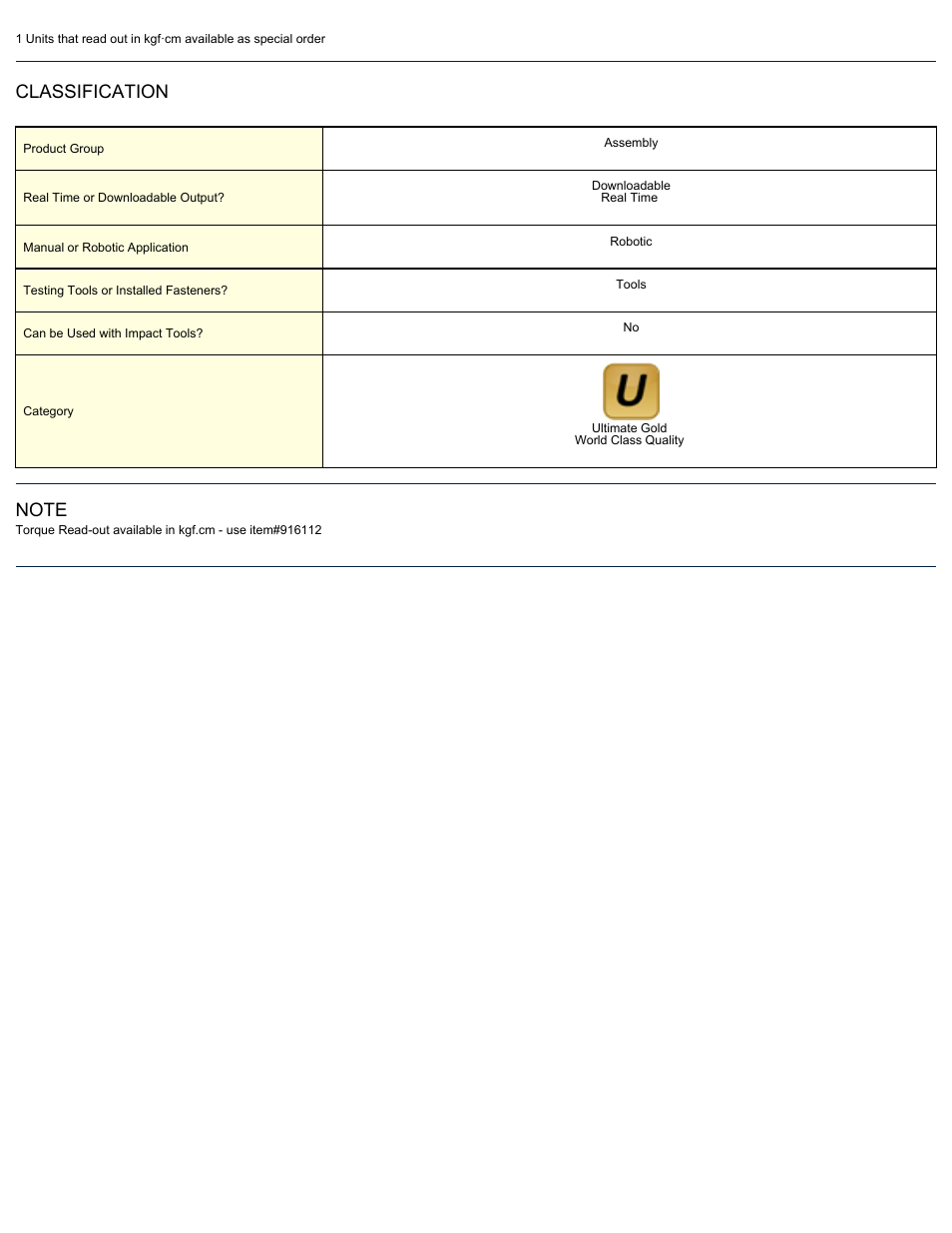 Classification | ASG Jergens 64013 HP-100 User Manual | Page 2 / 2