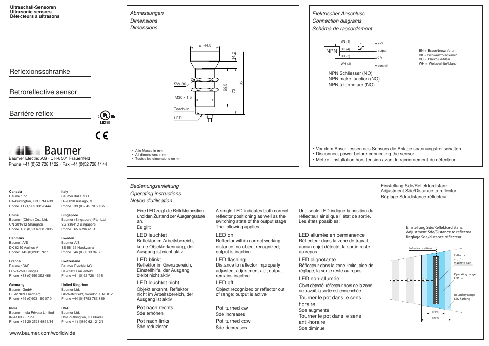 Baumer URAM 50N1721 User Manual | 2 pages