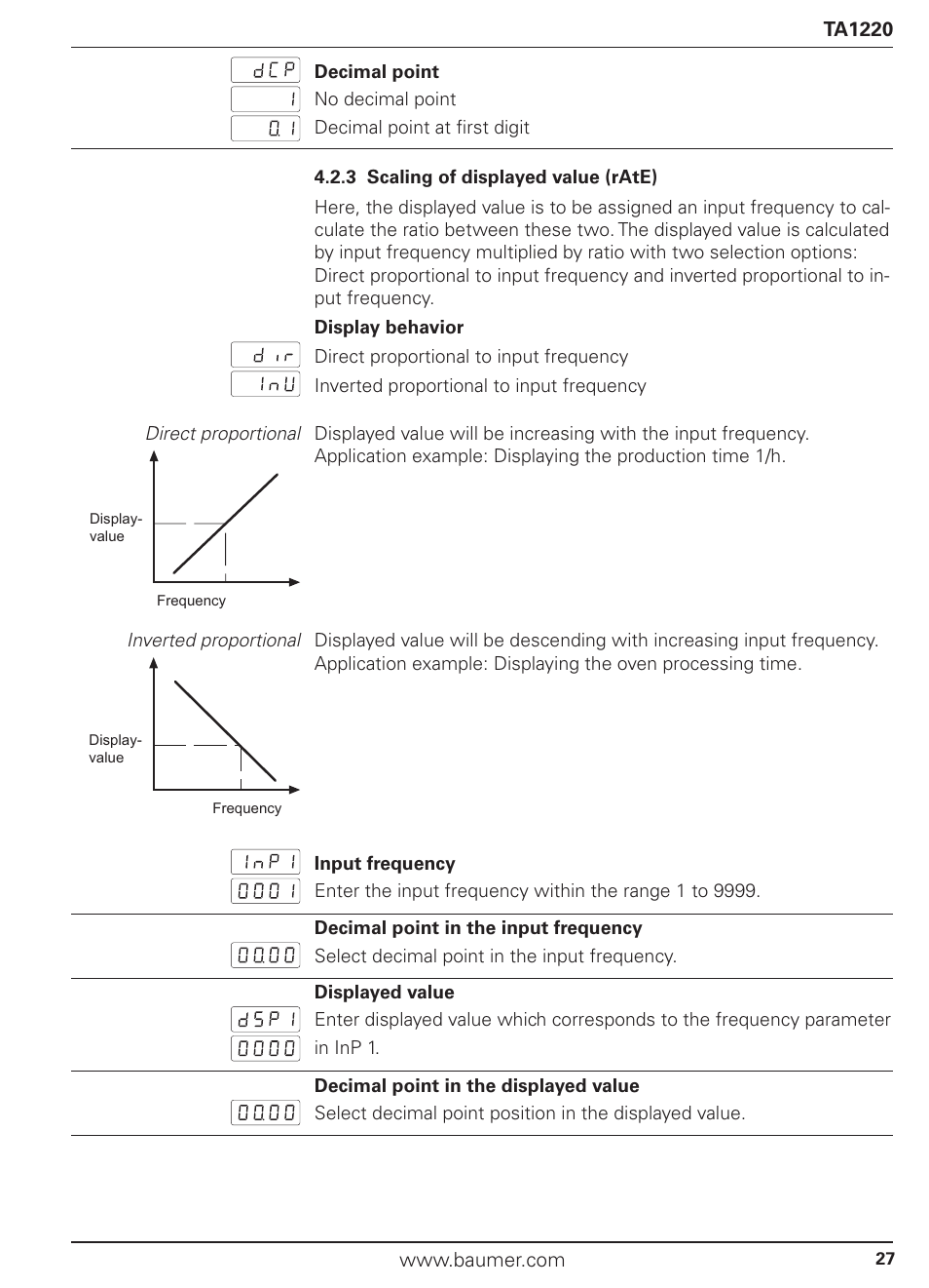 Baumer TA1220 User Manual | Page 27 / 48