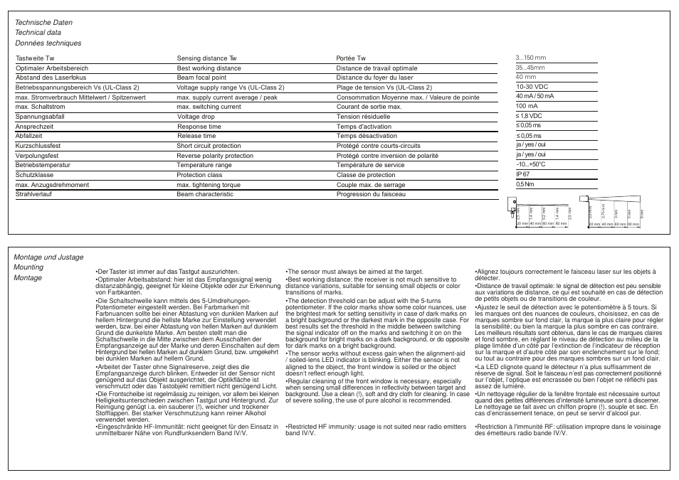 Baumer OZDK 10P5150/S35A User Manual | Page 2 / 2