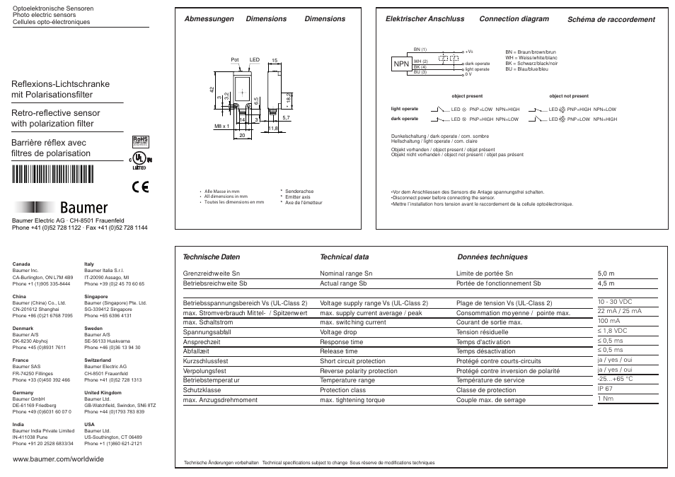 Baumer FPDK 20N5101/S35A User Manual | 2 pages