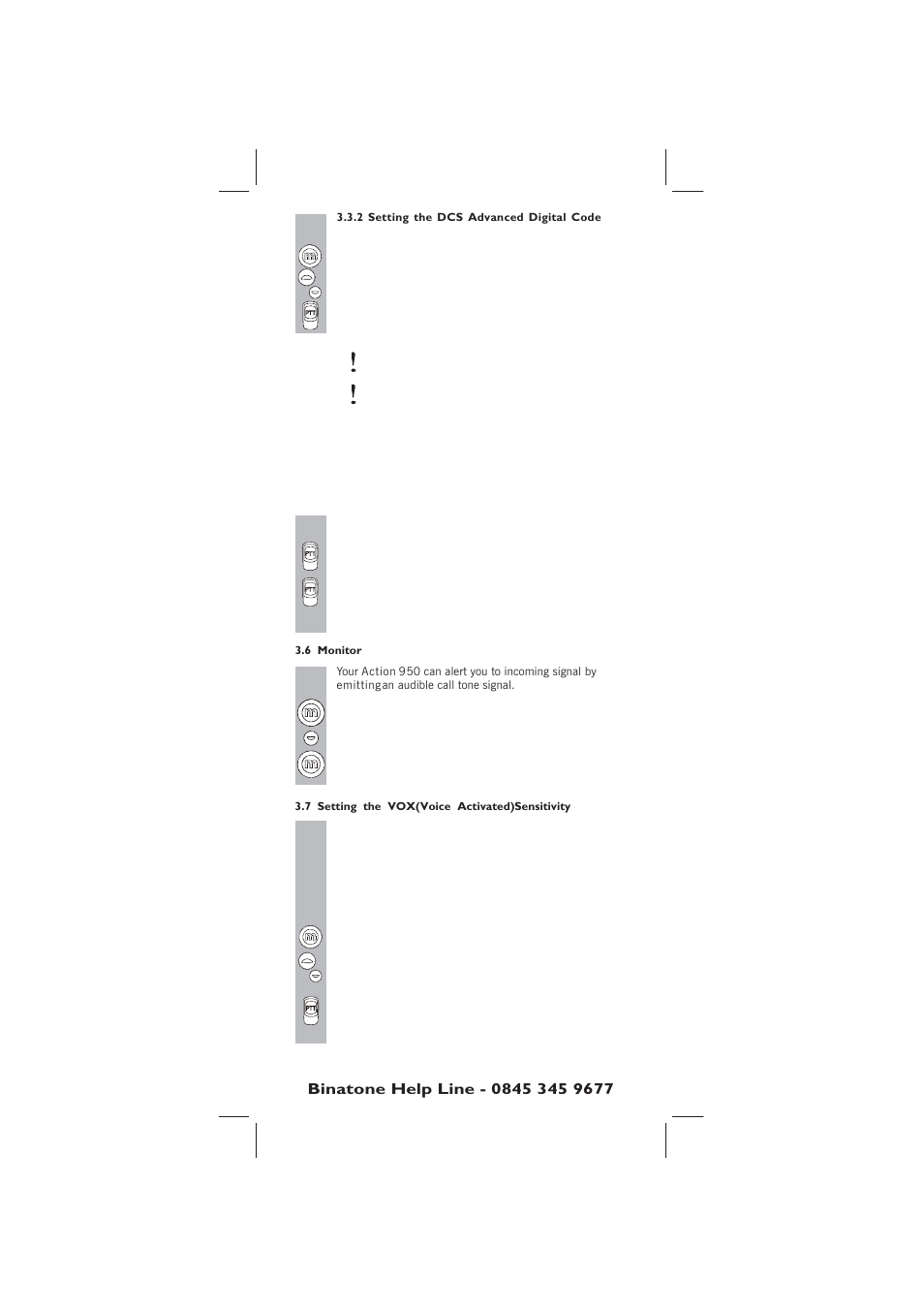 Binatone ACTION 950 User Manual | Page 5 / 10