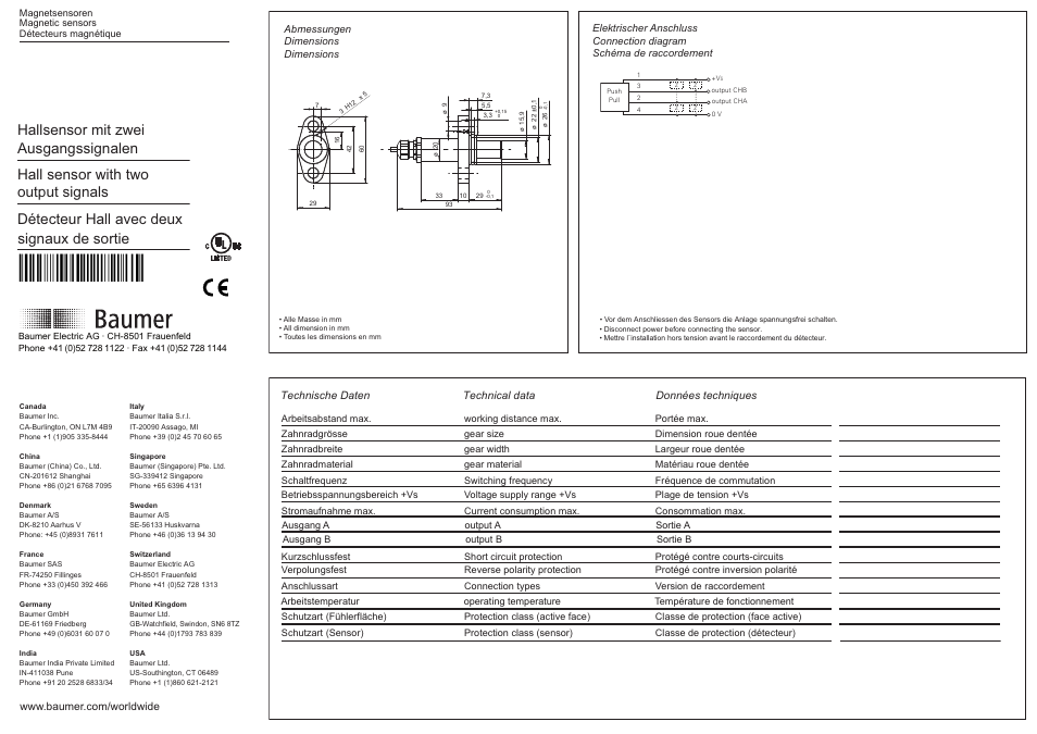 Baumer MTRM 16G2524/M300 User Manual | 2 pages