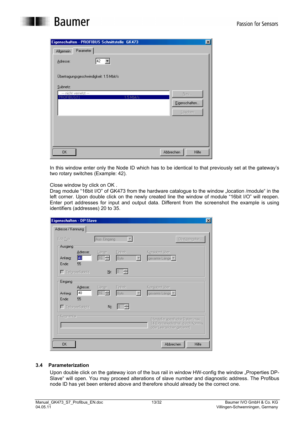 Baumer GK473 User Manual | Page 13 / 32