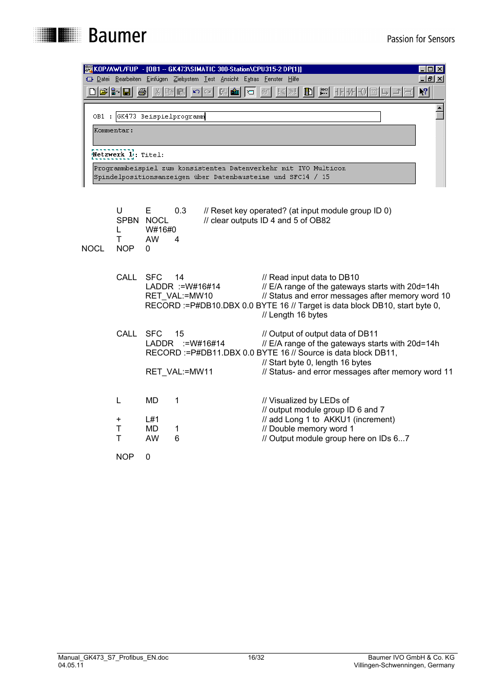 Baumer GK473 User Manual | Page 16 / 32