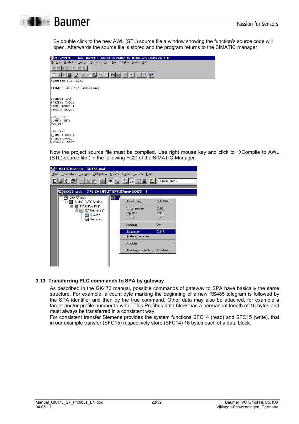 Baumer GK473 User Manual | Page 22 / 32