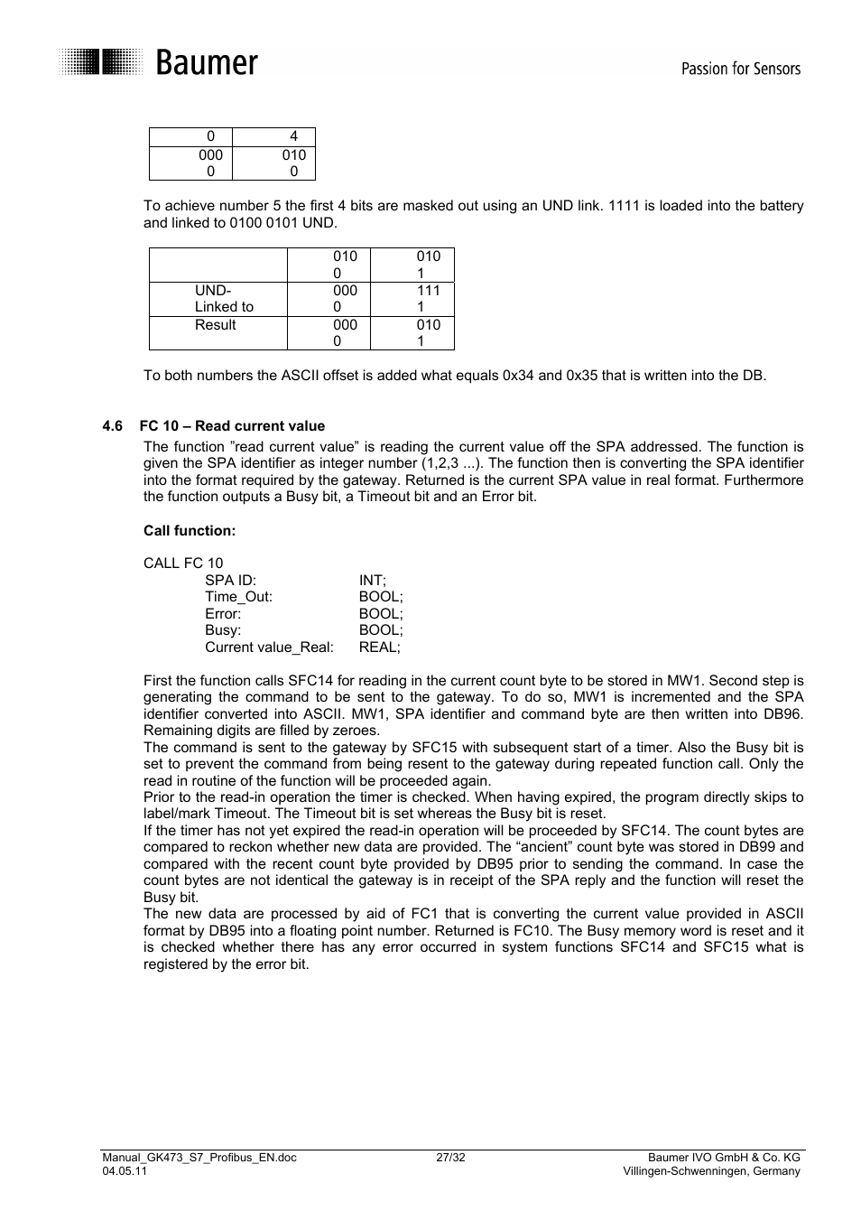 Baumer GK473 User Manual | Page 27 / 32