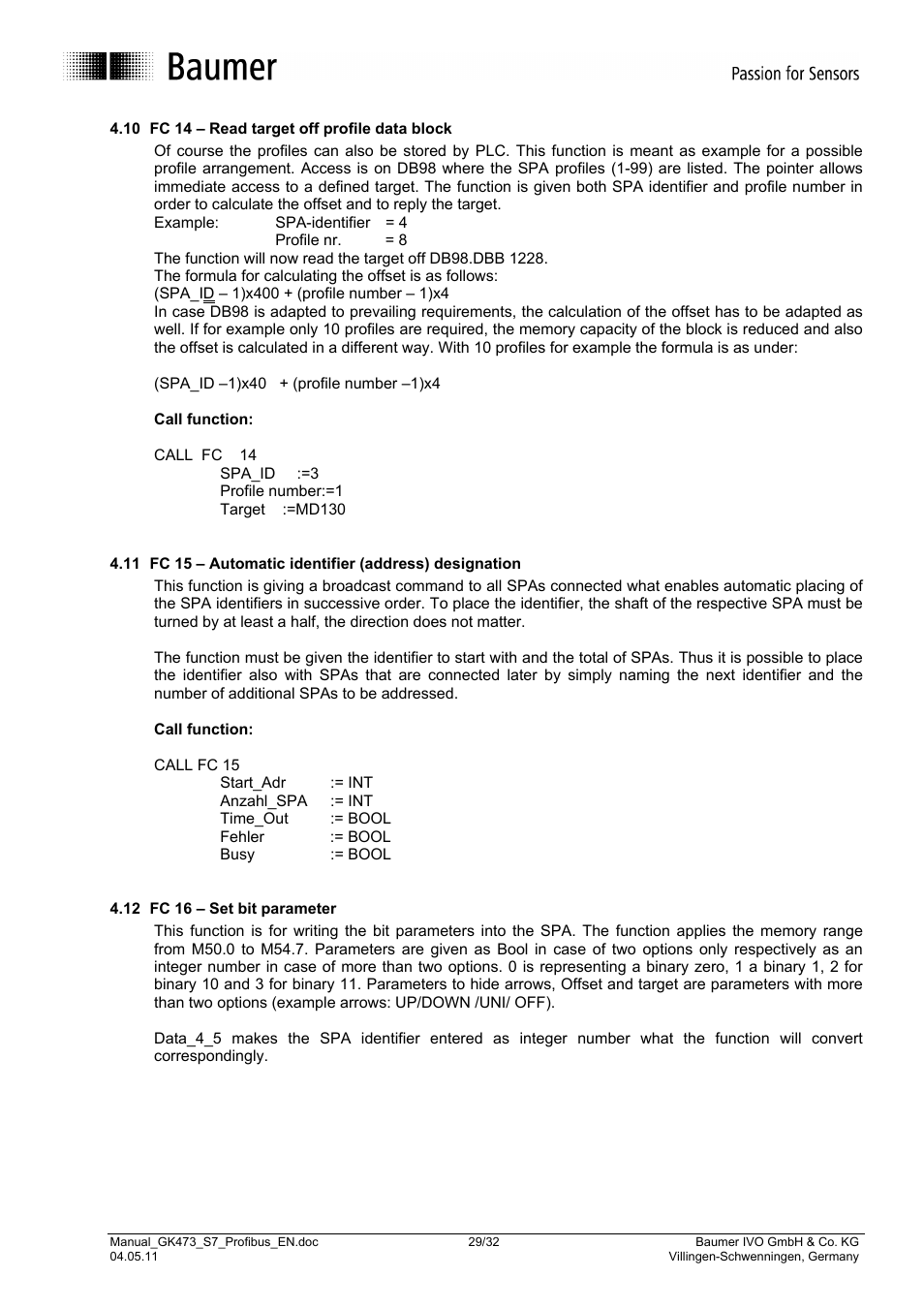Baumer GK473 User Manual | Page 29 / 32