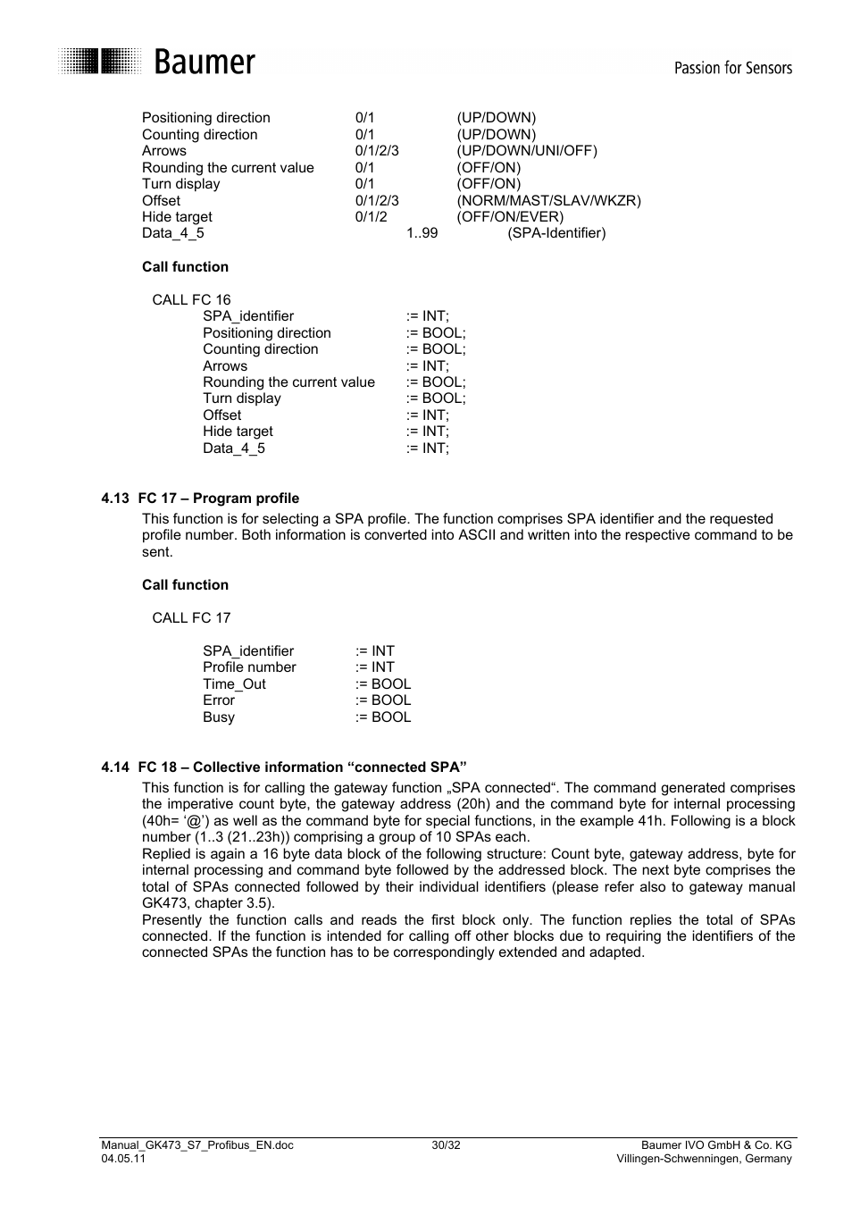 Baumer GK473 User Manual | Page 30 / 32