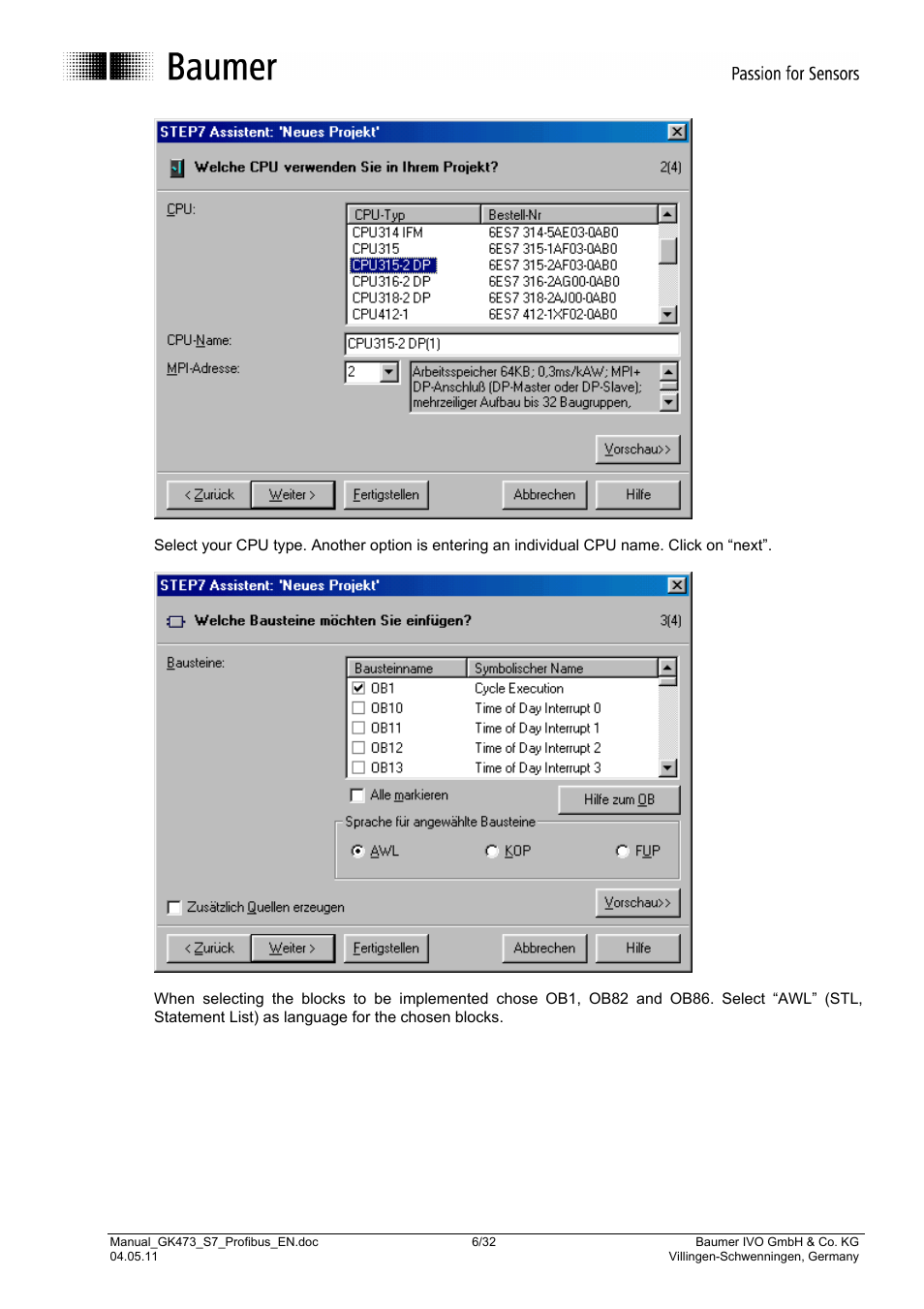 Baumer GK473 User Manual | Page 6 / 32
