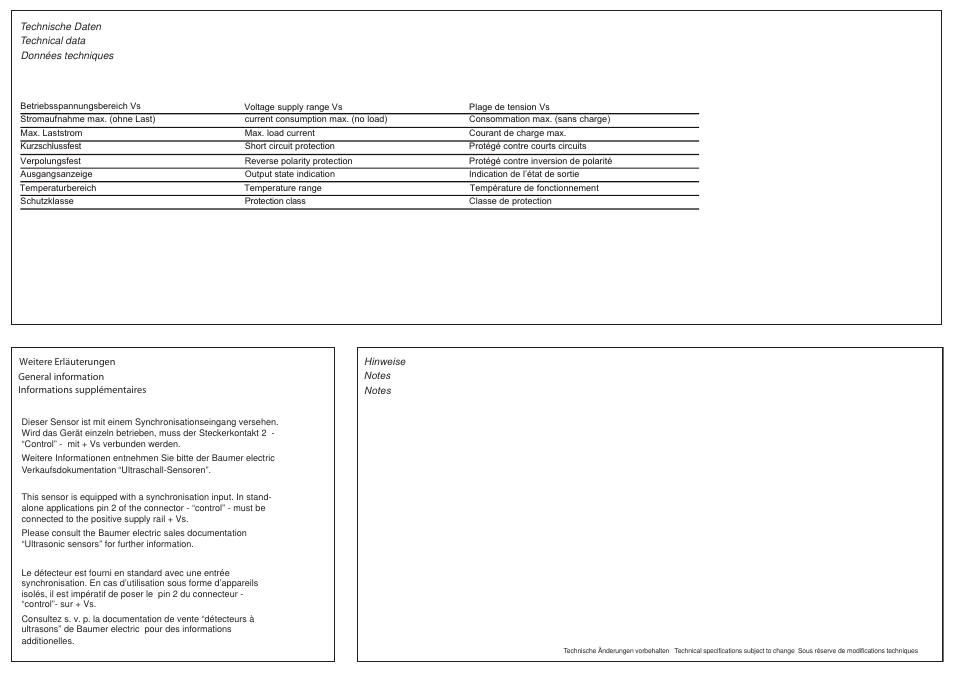 Baumer UNDK 30N1713/S14 User Manual | Page 2 / 2