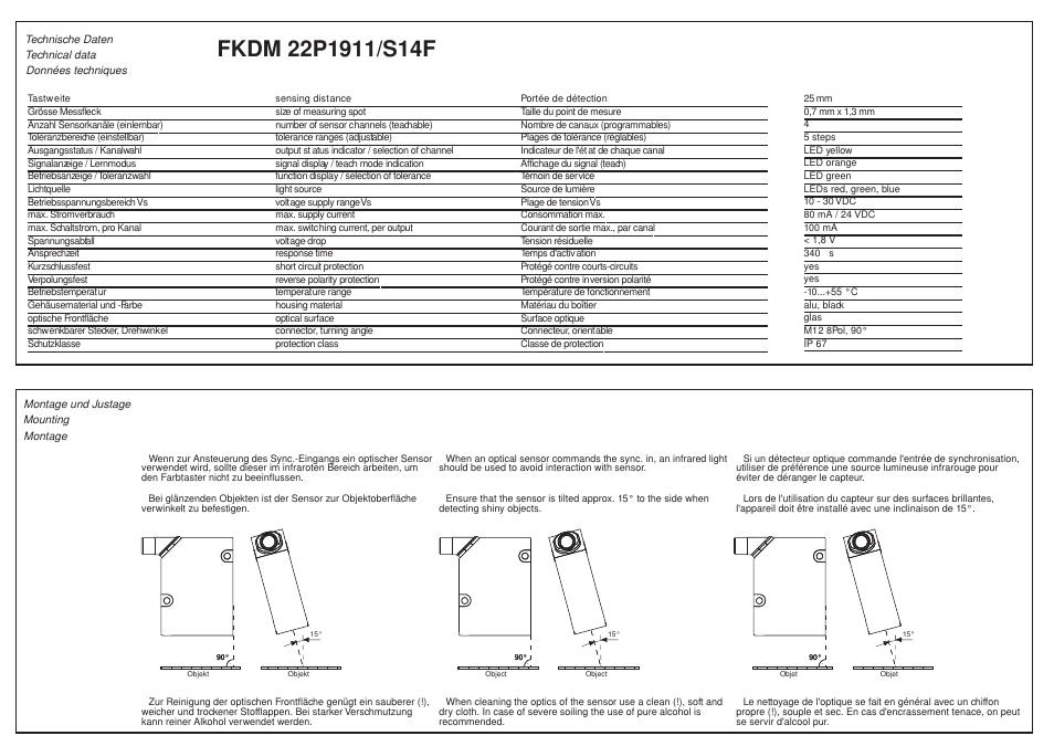 Baumer FKDM 22P1911/S14F User Manual | Page 2 / 4