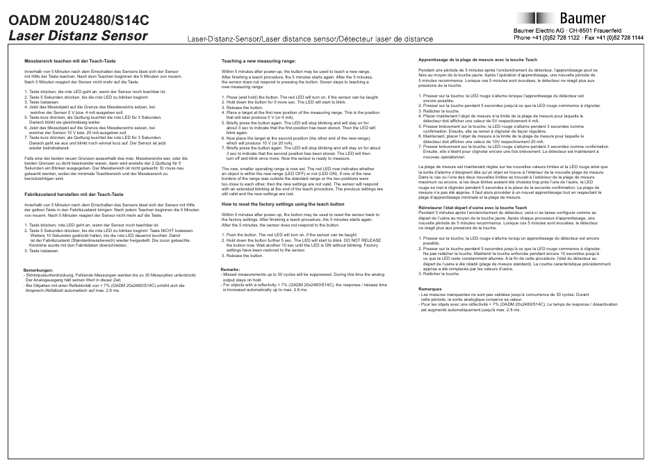 Baumer OADM 20U2480/S14C User Manual | Page 4 / 4