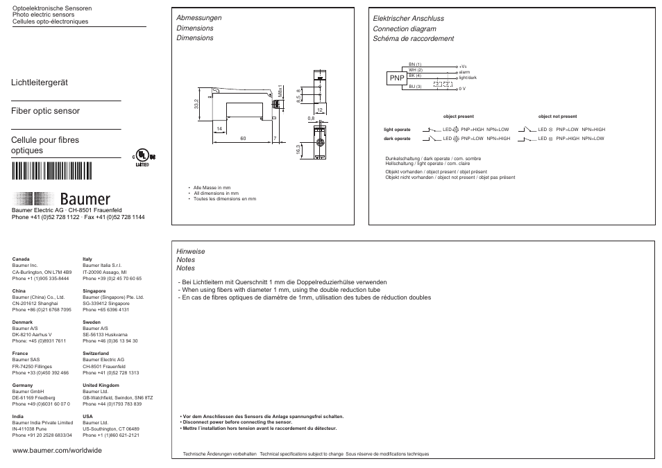 Baumer FVDK 12P6410/S35A User Manual | 2 pages