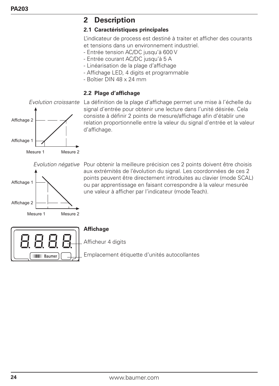 2 description | Baumer PA203 User Manual | Page 24 / 30