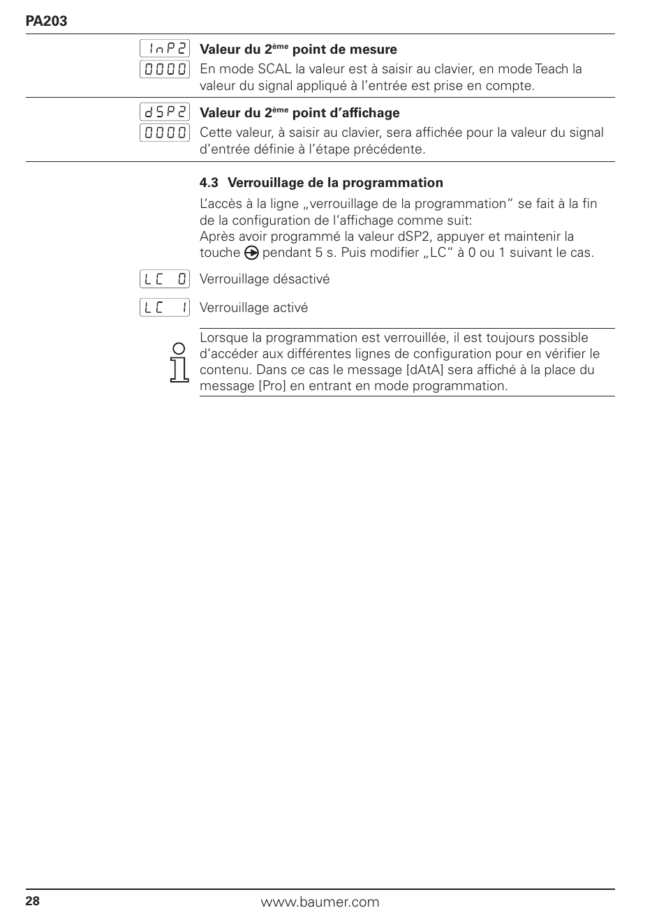 Baumer PA203 User Manual | Page 28 / 30