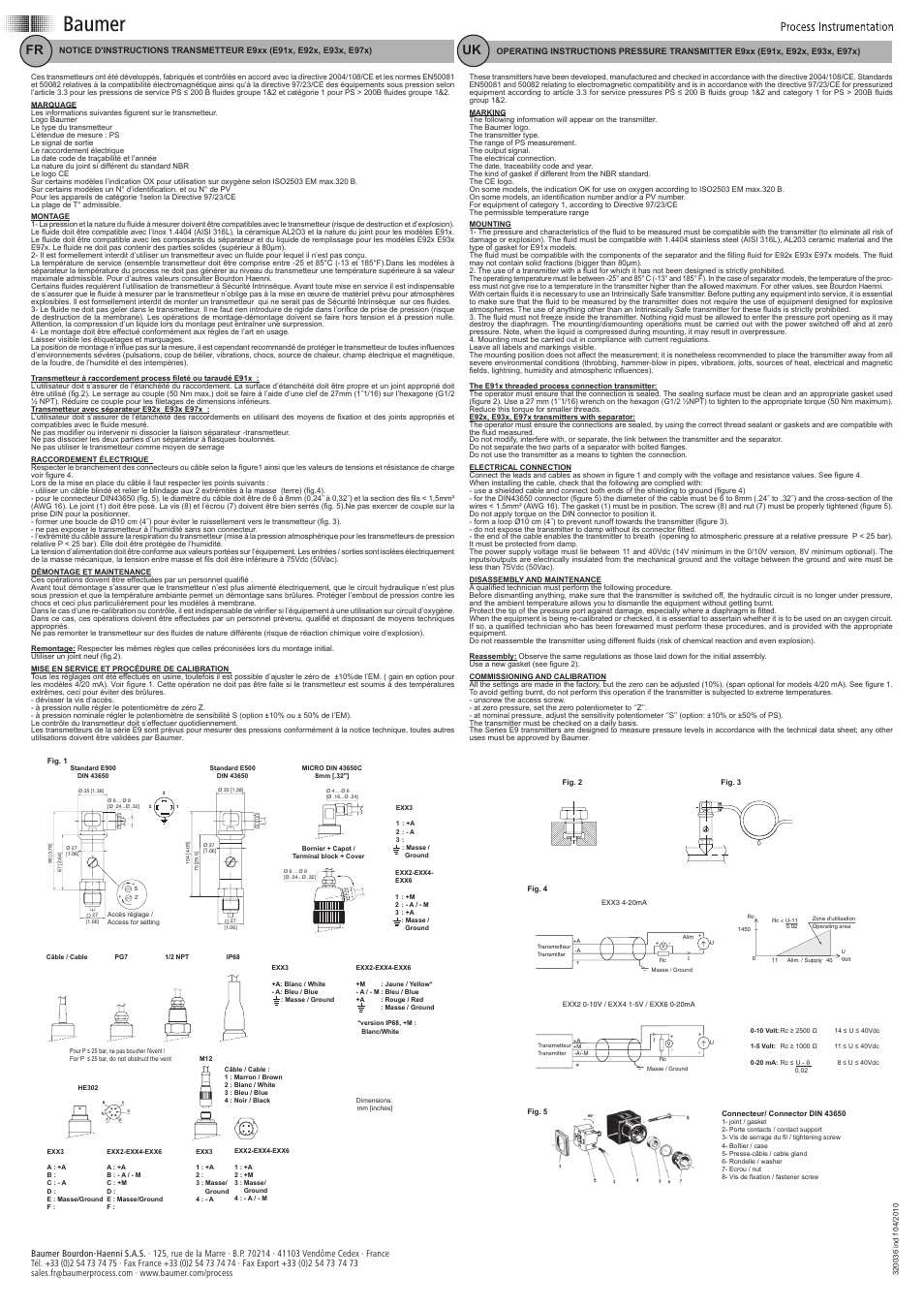 Baumer E9xx User Manual | 2 pages