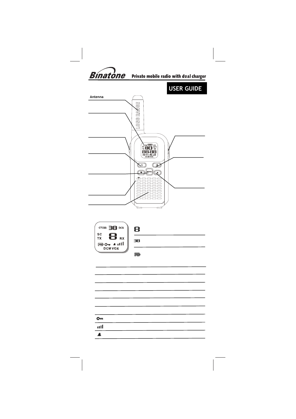 Binatone TERRAIN 650 User Manual | 11 pages
