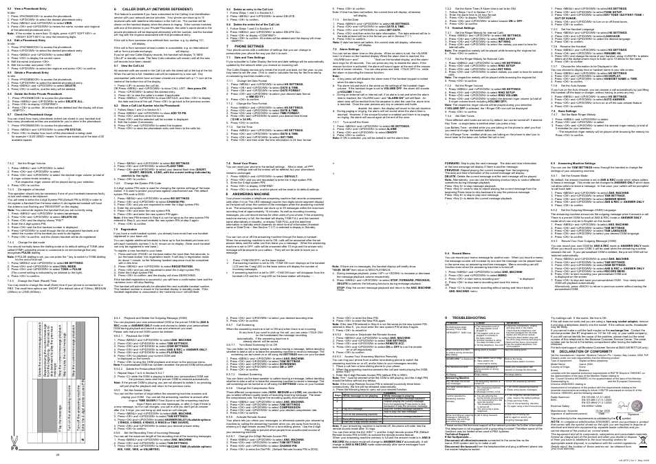 Binatone 2020 User Manual | Page 2 / 2