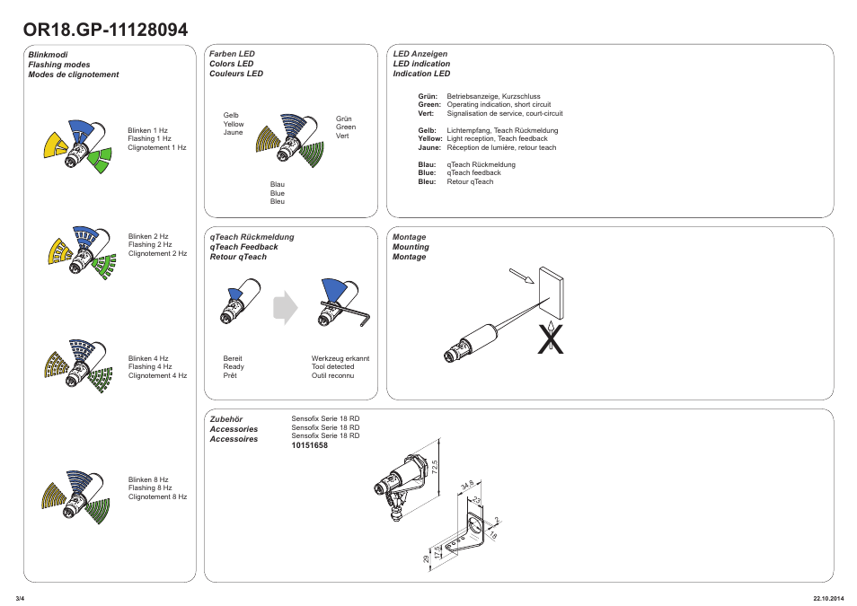 Baumer OR18.GP-GW1B.7BO User Manual | Page 3 / 4