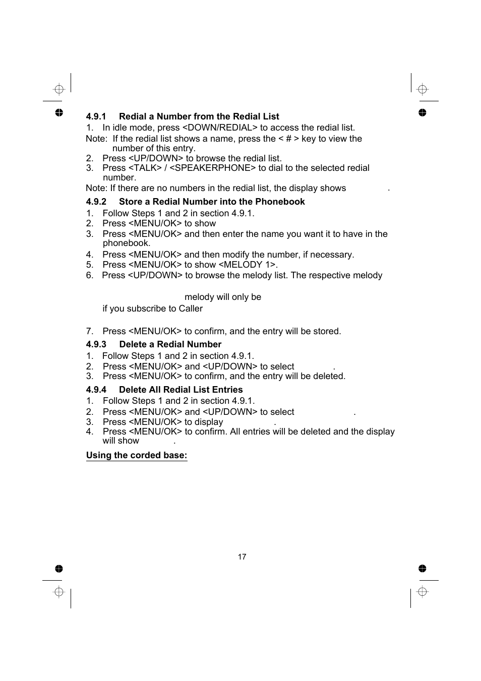 Binatone SPEAKEASY COMBO 2005 TRIPLE User Manual | Page 19 / 36