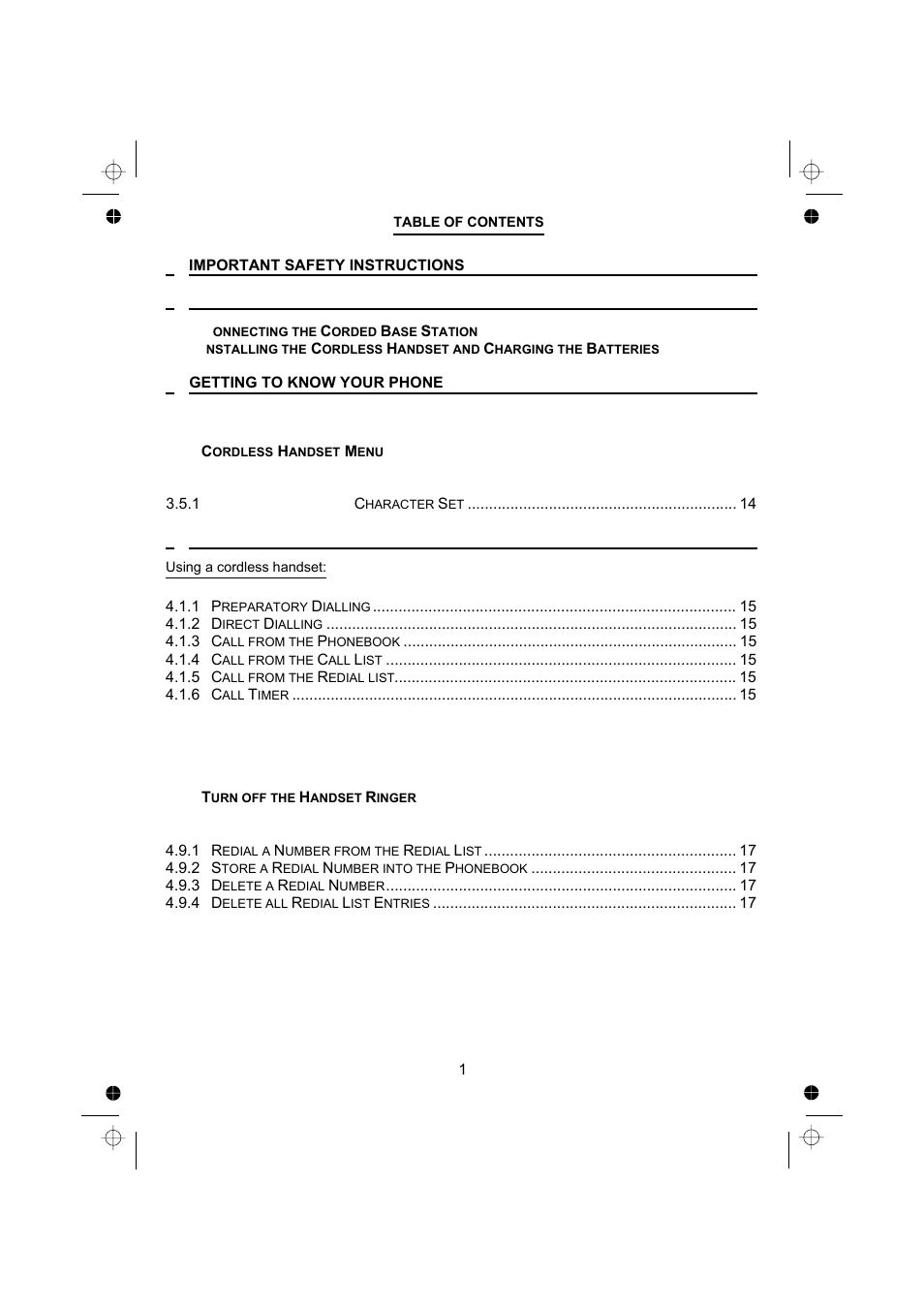 Binatone SPEAKEASY COMBO 2005 TRIPLE User Manual | Page 3 / 36