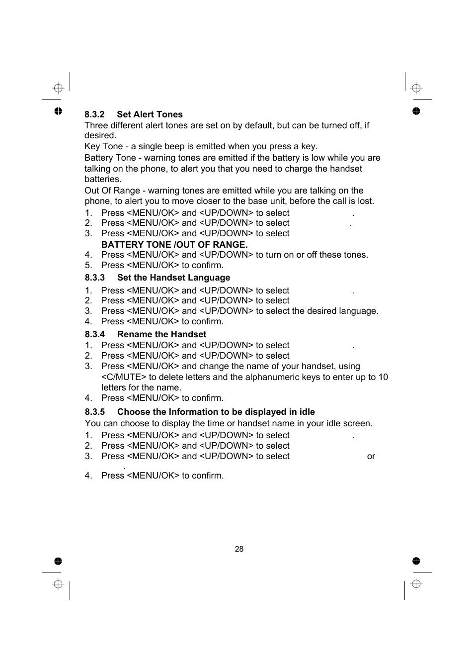 Binatone SPEAKEASY COMBO 2005 TRIPLE User Manual | Page 30 / 36