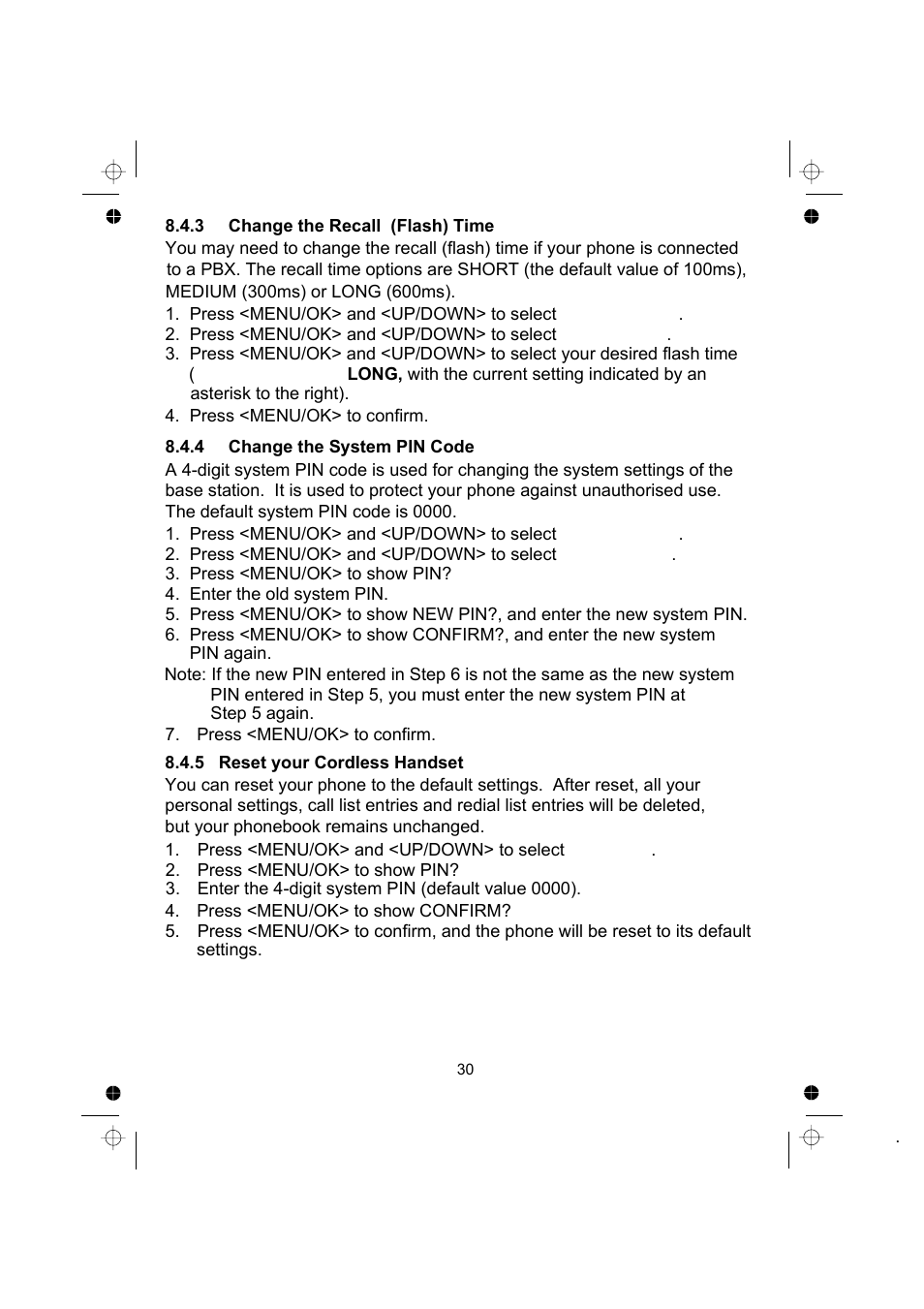 Binatone SPEAKEASY COMBO 2005 TRIPLE User Manual | Page 32 / 36