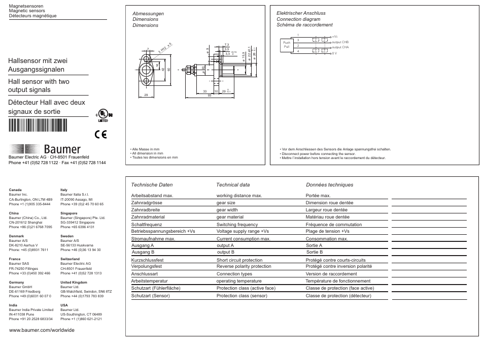 Baumer MTRM 16G2524/M150 User Manual | 2 pages