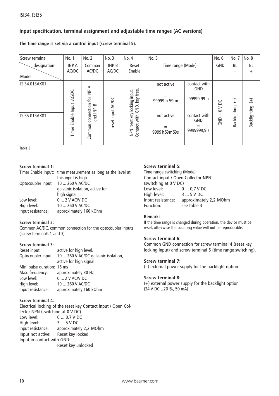 Baumer ISI35 User Manual | Page 10 / 20