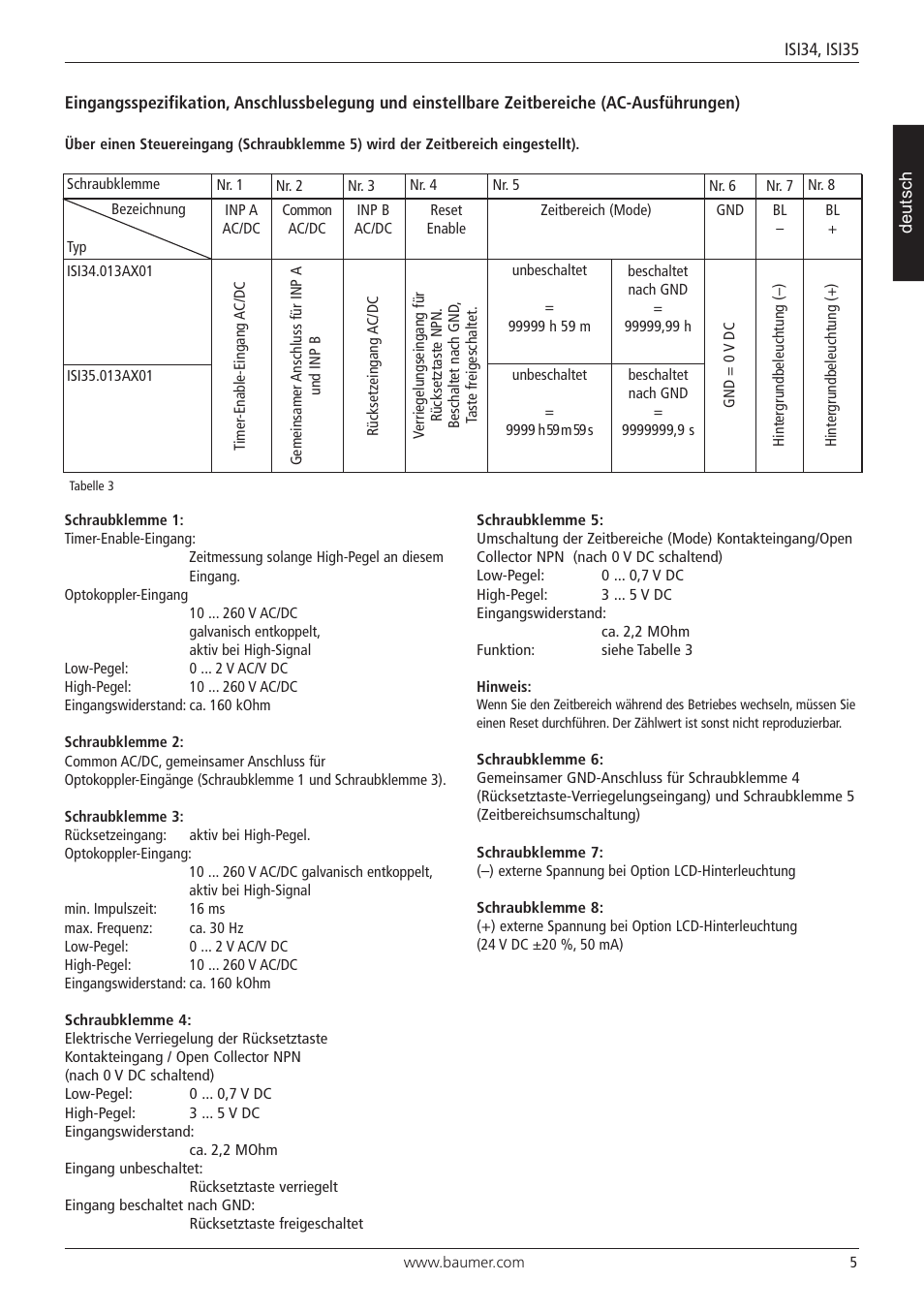 Baumer ISI35 User Manual | Page 5 / 20