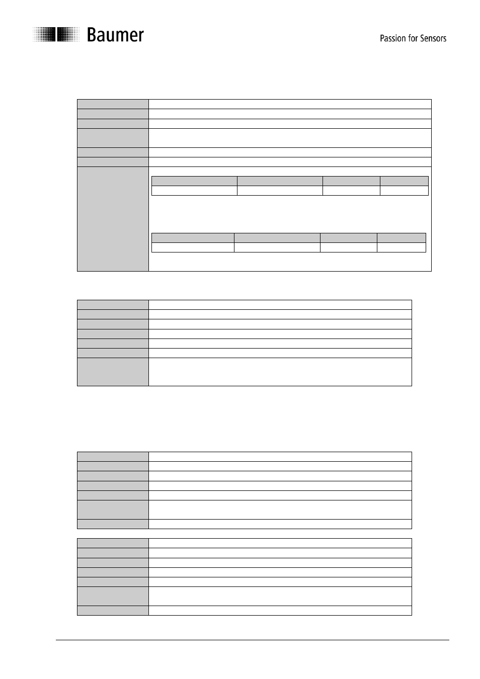 Detailed object list (ds-301) | Baumer G0-GB-GXP5W/S/H-GXU5W/S User Manual | Page 23 / 48
