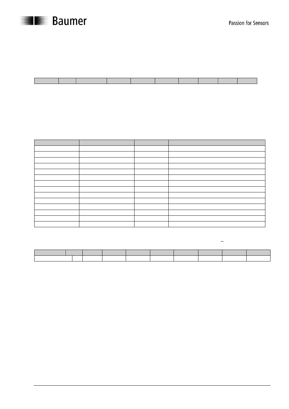 Service data communication | Baumer G0-GB-GXP5W/S/H-GXU5W/S User Manual | Page 8 / 48