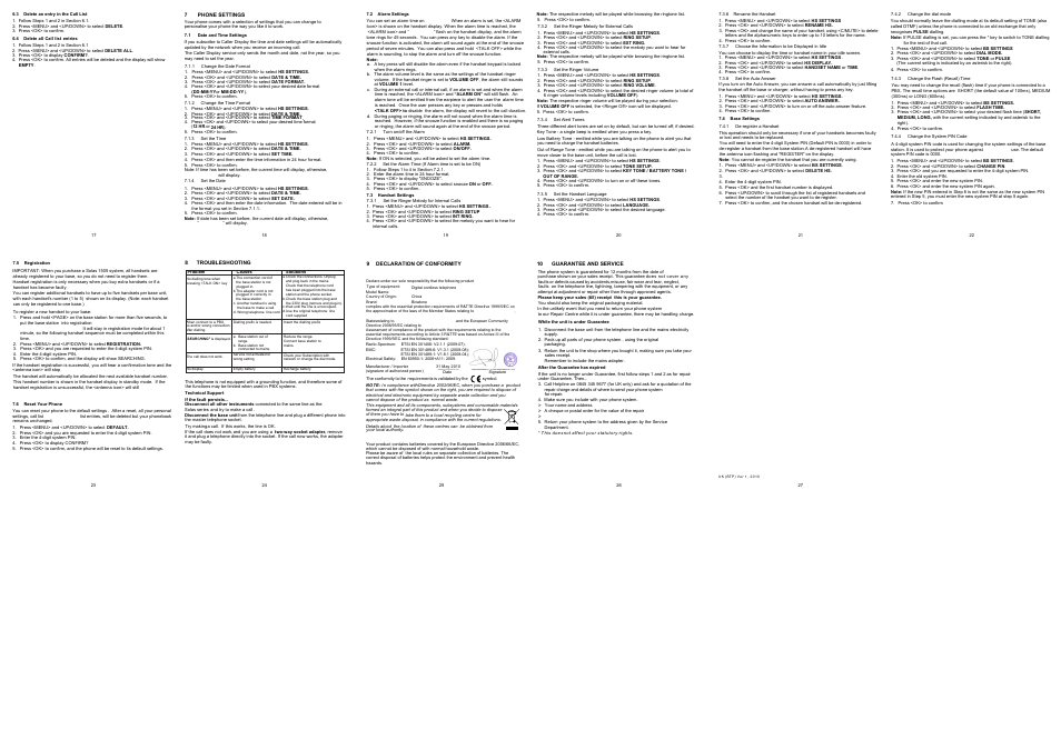 Binatone 1505 User Manual | Page 2 / 2