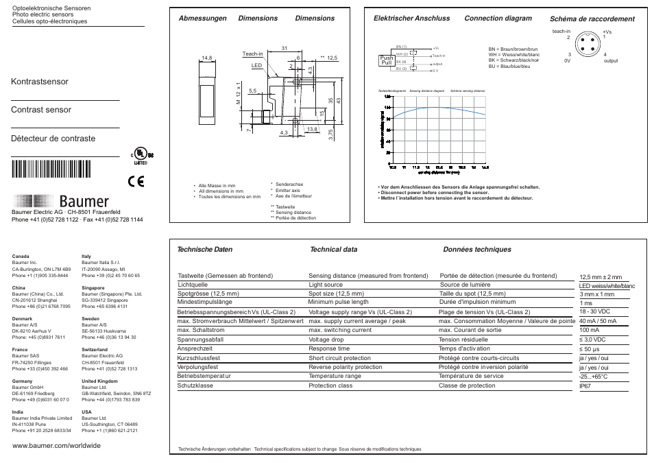 Baumer FKDK 14G6901/S14 User Manual | 2 pages