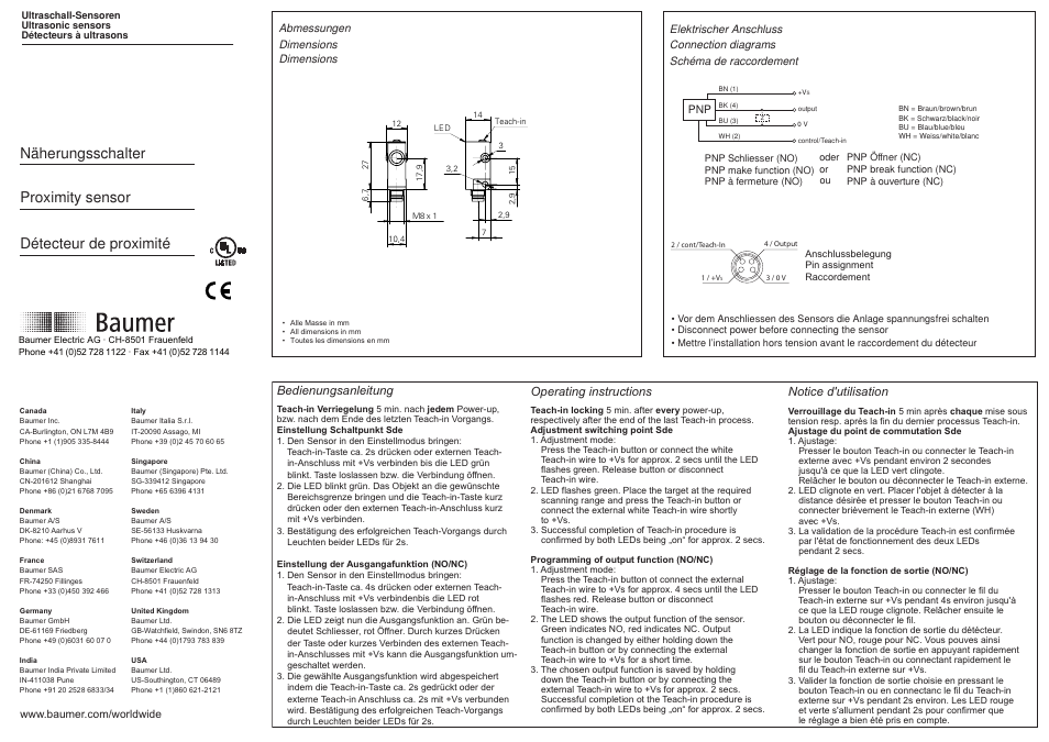 Baumer UNDK 10P8914/S35A User Manual | 2 pages