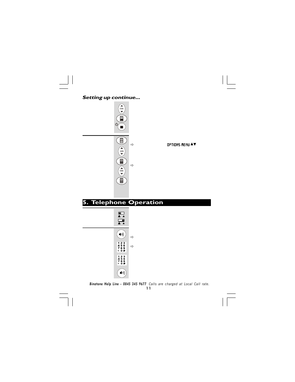 Telephone operation | Binatone 710 User Manual | Page 11 / 32